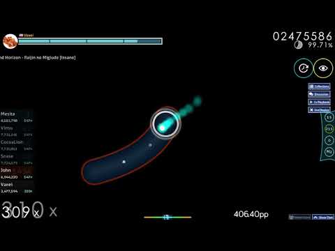 Vaxei | Sound Horizon - Raijin no Migiude [Insane] +HD,DT | FC 99.52% 506pp #1