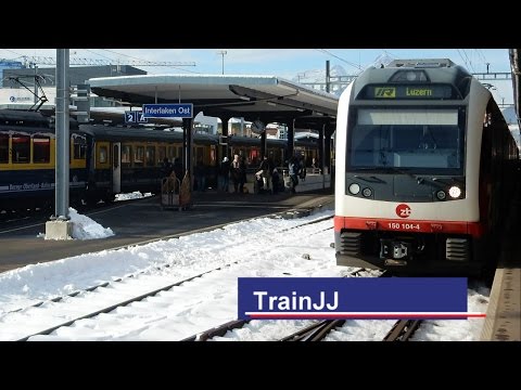 Bahnhof Interlaken Ost │ Swiss Trains in Jungfrau Region │ SBB │ Zentral Bahn │ Berner Oberland Bahn