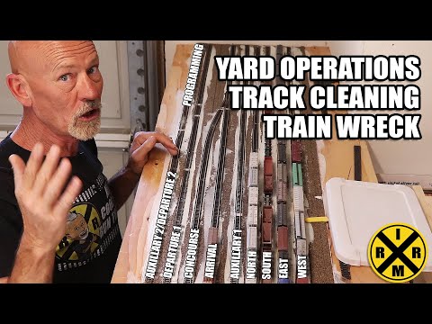 102: Yard Ops, Track Cleaning, and a Train Wreck on my N-scale Model Railroad Layout