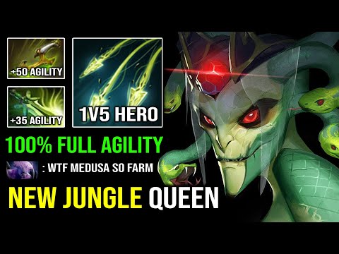 This HAPPEN When You Let Medusa Jungle 100% Max Agility 1v5 Carry Butterfly Swift Blink Dota 2