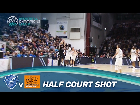 Hruban beats the buzzer with a half court shot