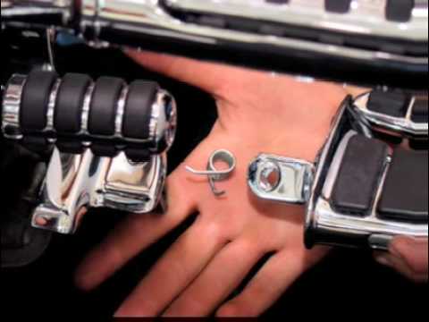 Kuryakyn Swingwing footpeg and splined adapter install on a VTX 1300 Cruiser Customizing Video