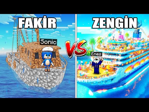 FAKİR BEBEK SONİC VS ZENGİN ENES GEMİ KAPIŞMASI 😱 Minecraft