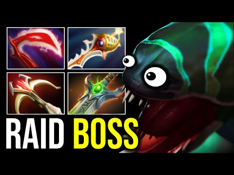 EPIC RAID BOSS..!! Max Physical Damage Tidehunter Counter Broodmother 7.24 | Dota 2