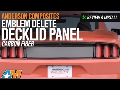 2015-2017 Mustang Anderson Composites Emblem Delete Decklid Panel - Carbon Fiber Review & Install