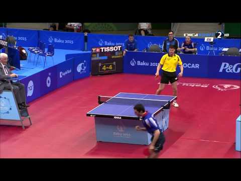 Baku 2015 TT MT semi final Dimitrij Ovtcharov - Emmanuel Lebesson Set 4/1