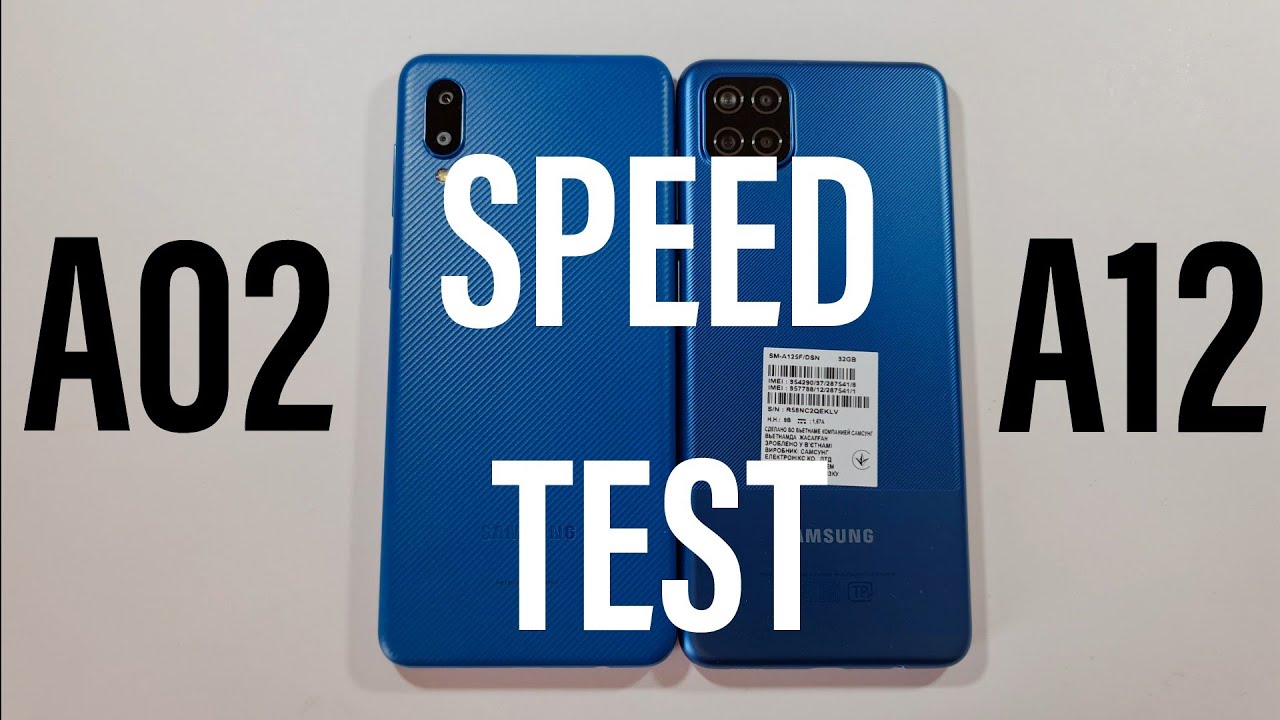 Samsung A02 vs Samsung A12 Speed Test