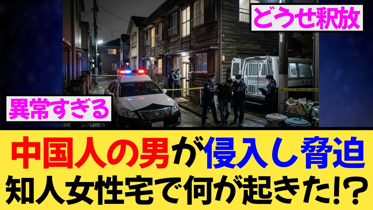 中国人の男が包丁で脅迫し暴行未遂！就寝中の女性宅で起きた事件の実態