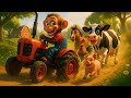Macaquinho Fazendeiro Alimenta Os Animais E Cuida Da Fazenda Desenho Infantil