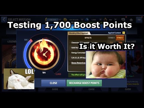 Marvel Future Fight - Testing 1,700 Boost Points - Is it Worth it?