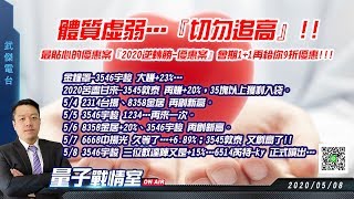 【武傑電台】2020.05.08 體質虛弱…『切勿追高』!! (圖)
