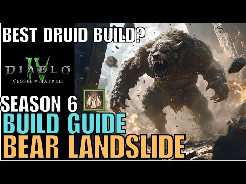 Pure Landslide Druid Build Guide Season 6 Vessel of Hatred Expansion Diablo 4