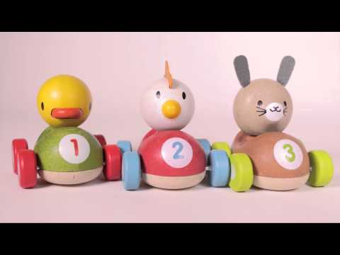 PlanToys Duck Racer 5678, Chicken Racer 5679 and Bunny Racer 5680