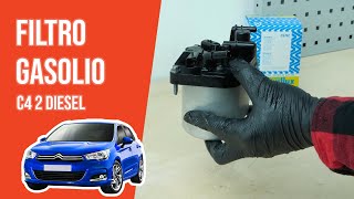 Youtube thumbnail of video "Cambio filtro gasolio Citroën C4 2 1.6 HDI ⛽"