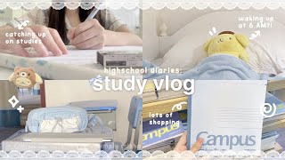 STUDY VLOG ep. 1 🐰🖇️ : catching up with studies after summer, school projects w classmates, shopping