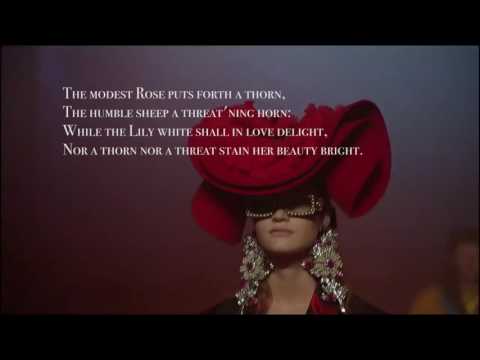 Florence Welch reading The Lilly (poem by William Blake) - Gucci - Spring Summer 2017