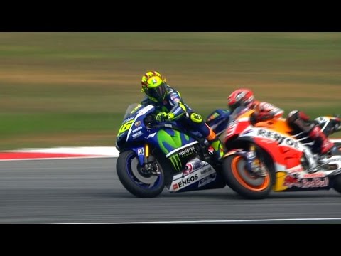 #SepangClash: Rossi and Marquez get physical! Video