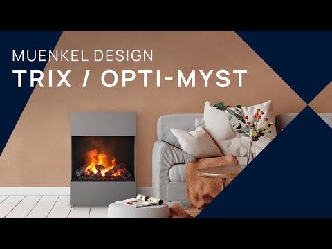 muenkel design Trix-Elektrokamin mit Opti-myst – realistische Flammen ohne Feuerholz