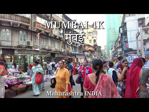MUMBAI Walking Tour 🇮🇳, India’s Most Populous Megacity!, India Walking Tour 4K