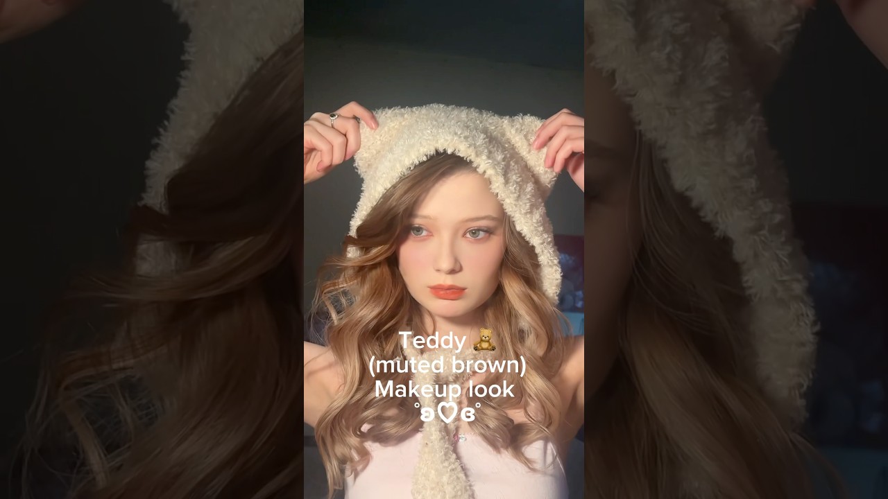 Teddy bear (muted brown) makeup look #makeup #makeupinspo #mattemakeup #kbeauty