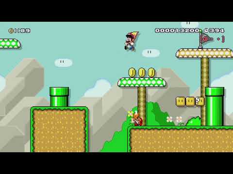 SMW-1 : Shroom Plains by Arsene - Super Mario Maker - No Commentary 1bt