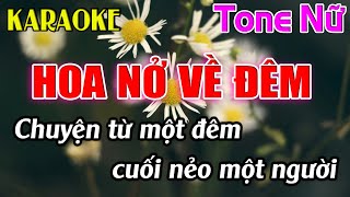 Hoa Nở Về Đêm Karaoke Tone Nữ ( Gm ) Karaoke Dễ Hát - Beat Mới 