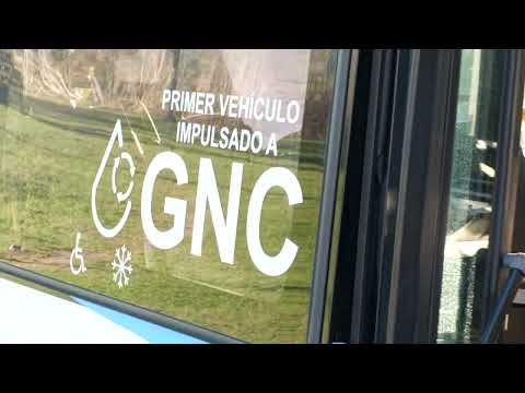Prueba piloto del primer colectivo a GNC en el servicio urbano de pasajeros de la ciudad