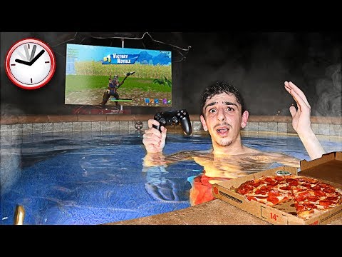 I Spent 24 Hours OVERNIGHT in my Hot Tub & It was a BAD IDEA... Video