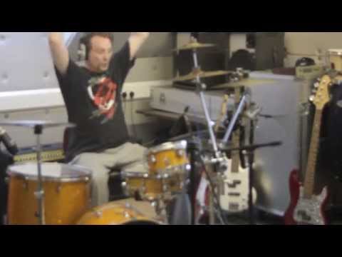 One Take Rock Drumming Performance by Daddy Funk in Recording Studio (RAW FOOTAGE)