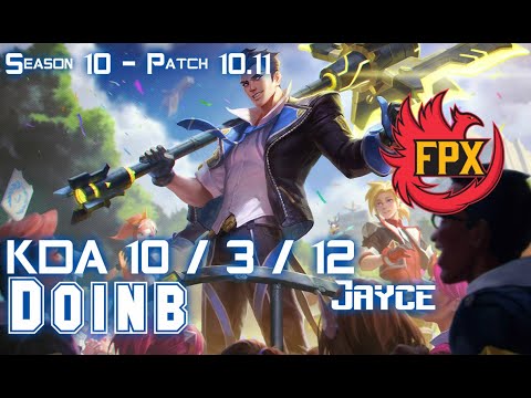 FPX Doinb JAYCE vs LUCIAN Mid - Patch 10.11 KR Ranked