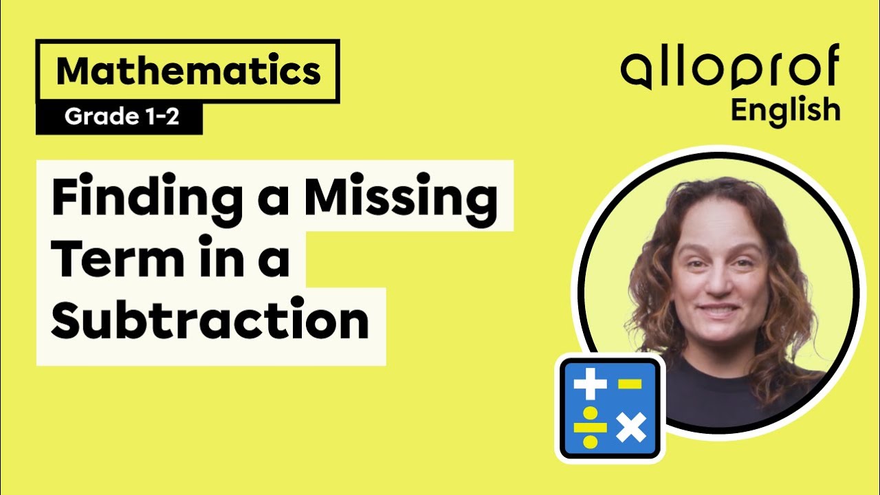 Finding a Missing Term in a Subtraction (Grade 1-2)