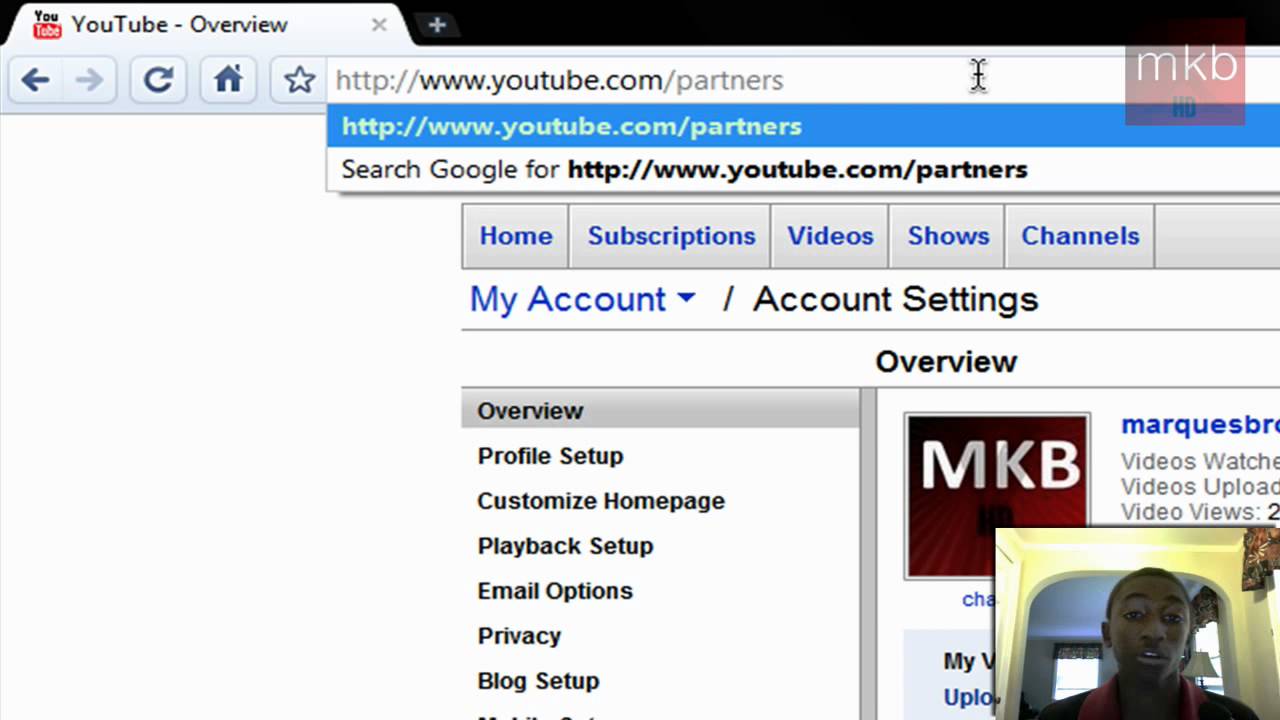 HD Tutorial: Apply for a Youtube Partnership