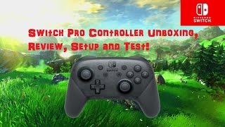 Nintendo Switch Pro Controller Unboxing, Review, Setup and Test!
