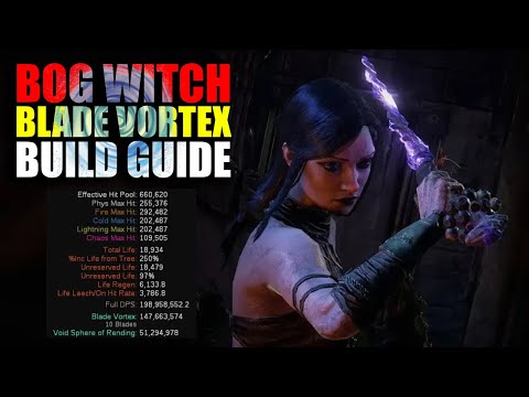 Bog Witch Life Stacking Blade Vortex | Life Stacker breaks the game | POE 3.27 Phrecia League