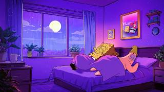 【Pure Relaxation】Doing nothing but Sleep 😴 ~ SpongeBob Chill Lofi & Rainy sounds 🌧️