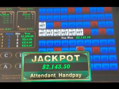 Super Big JACKPOT HANDPAY! On KENO of all things!  $10,000 of wins on Keno & slot machines in Vegas! Video
