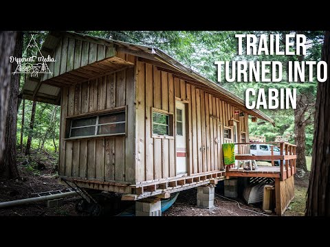 Man Turns OLD RV into cool Cabin!