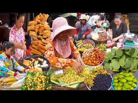 Foods & Living Lifestyle @ Boeng Proleut Market - Sweet Cake, Lotus Fruit, Fish, & More