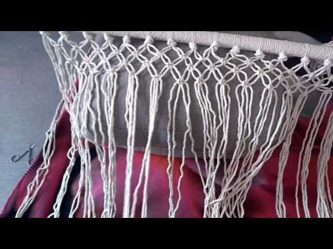 Люлька макраме, плетем колыбель малышу. Часть видео