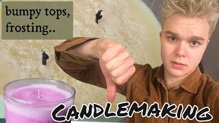 Why pure soy wax is inconsistent | Frosting, bumpy tops | Chemistry Major 🧪