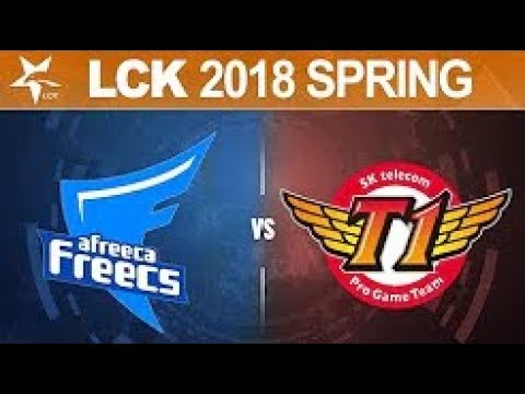 AFS vs SKT, Game 1   LCK Spring Split 2018 W6D3  Afreeca Freecs vs SK telecom T1 G1