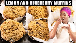 LEARN How To Make these moist Lemon Blueberry Muffins From Scratch Easily