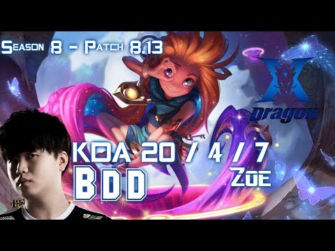 KZ BDD ZOE vs YASUO Mid - Patch 8.13 KR Ranked