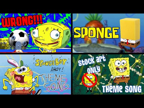 WEIRD AND FUN SPONGEBOB THEME SONGS COMPILATION!!!