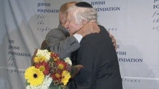 Holocaust survivor finally meets man who saved him from the Nazis