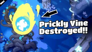 Destroying Starlit Cave's Prickly Vine Core - Little Witch in the Woods full release