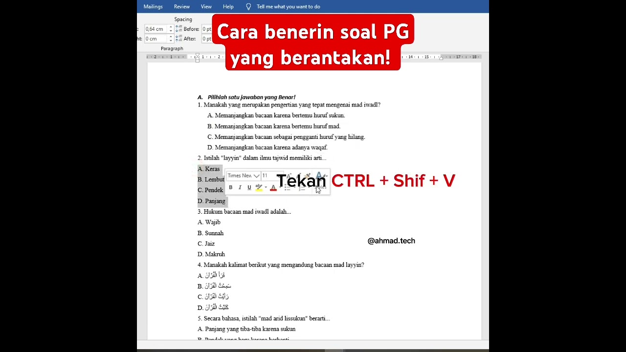 Microsoft Word Tutorial for Beginners || HOW to quickly tidy up your PG questions, 100% successful!!