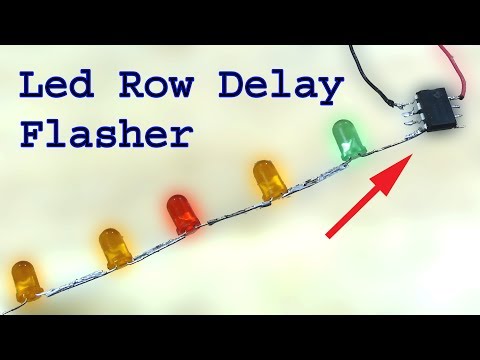 Awesome Led delay flasher, Led light row delayed flasher Video