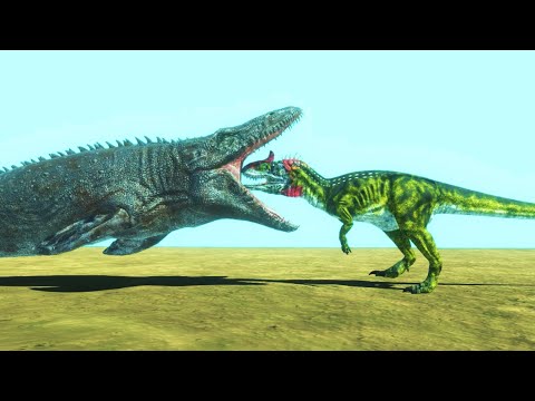 Mosasaurus VS Carnivore Dinosaurs - Animal Revolt Battle Simulator