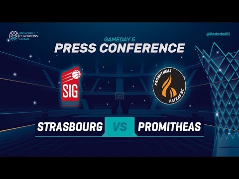SIG Strasbourg v Promitheas Patras - Press Conference - Basketball Champions League 2018-19